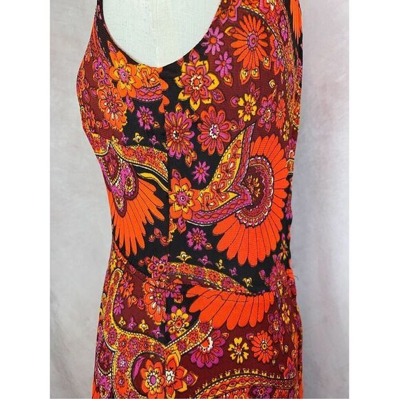 Vintage Mod Psychedelic Paisley Dress - Picture 4 of 12